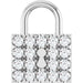 Ladies Natural Diamond Lock Pendant (I1, G-H) — 14K White Gold