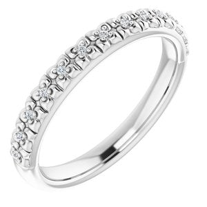 Ladies Diamond Stackable Ring (SI2-SI3, G-H) — Platinum