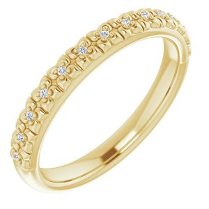 Ladies Diamond Stackable Ring (SI2-SI3, G-H) — 14K Yellow Gold