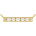 Ladies Natural Diamond French-Set Bar Necklace Center (I1, G-H) — 14K Yellow Gold