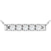 Ladies Natural Diamond French-Set Bar Necklace Center (Si2-Si3, G-H) — Platinum