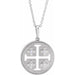 Ladies Natural Diamond Jerusalem Cross Necklace (Si2-Si3, G-H) — Platinum