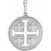 Ladies Natural Diamond Jerusalem Cross Pendant (Si2-Si3, G-H) — Platinum
