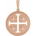 Ladies Natural Diamond Jerusalem Cross Pendant (I1, G-H) — 14K Rose Gold