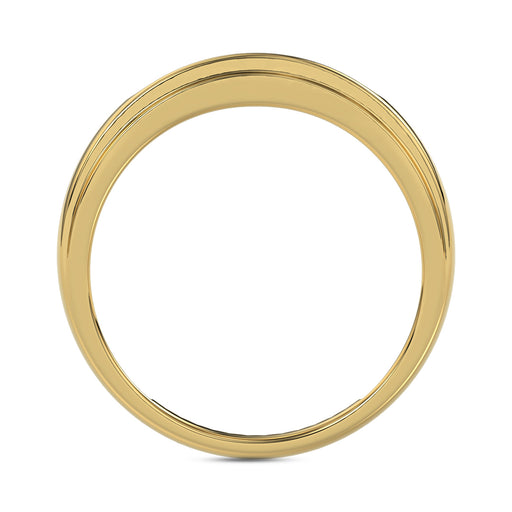 MEN'S BAND 0.25CT ROUND DIAMOND 10K YELLOW GOLD