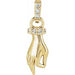 Ladies Natural Diamond Hand of Buddha Pendant (I1, G-H) — 14K Yellow Gold