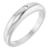 Ladies Natural Diamond Petite Dome Ring (I1, G-H) — 14K White Gold