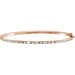 Ladies Natural Diamond Bangle Bracelet (I1, H-I) — 14K Rose Gold