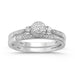 LADIES BRIDAL SET 0.25CT ROUND DIAMOND 10K WHITE GOLD