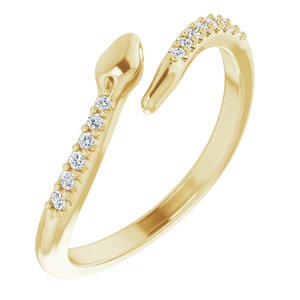 Ladies Natural Diamond Snake Bypass Ring (I1, G-H) — 14K Yellow Gold