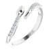 Ladies Natural Diamond Snake Bypass Ring (SI2-SI3, G-H) — Platinum