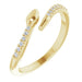 Ladies Natural Diamond Snake Bypass Ring (I1, G-H) — 14K Yellow Gold