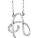 Ladies Natural Diamond Initial A Necklace (I1, G-H) — 14K White Gold