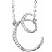 Ladies Natural Diamond Initial C Necklace (I1, G-H) — 14K White Gold