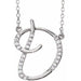Ladies Natural Diamond Initial D Necklace (I1, G-H) — 14K White Gold