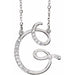 Ladies Natural Diamond Initial G Necklace (I1, G-H) — 14K White Gold