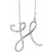 Ladies Natural Diamond Initial H Necklace (I1, G-H) — 14K White Gold