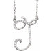 Ladies Natural Diamond Initial J Necklace (I1, G-H) — 14K White Gold