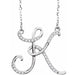 Ladies Natural Diamond Initial K Necklace (I1, G-H) — 14K White Gold