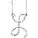 Ladies Natural Diamond Initial L Necklace (I1, G-H) — 14K White Gold
