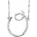 Ladies Natural Diamond Initial O Necklace (I1, G-H) — 14K White Gold