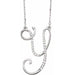 Ladies Natural Diamond Initial Y Necklace (I1, G-H) — 14K White Gold