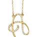 Ladies Natural Diamond Initial A Necklace (I1, G-H) — 14K Yellow Gold