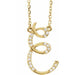 Ladies Natural Diamond Initial E Necklace (I1, G-H) — 14K Yellow Gold