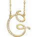 Ladies Natural Diamond Initial G Necklace (I1, G-H) — 14K Yellow Gold