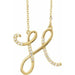 Ladies Natural Diamond Initial H Necklace (I1, G-H) — 14K Yellow Gold