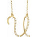 Ladies Natural Diamond Initial U Necklace (I1, G-H) — 14K Yellow Gold
