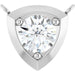 Ladies Natural Diamond Necklace Center (I1, G-H) — 14K White Gold