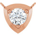 Ladies Natural Diamond Necklace Center (I1, G-H) — 14K Rose Gold
