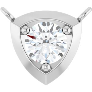 Ladies Natural Diamond Necklace Center (Si2-Si3, G-H) — Platinum