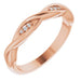 Ladies Natural Diamond Stackable Twisted Ring (I1, G-H) — 14K Rose Gold