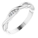 Ladies Natural Diamond Stackable Twisted Ring (I1, G-H) — 14K White Gold