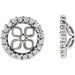 Ladies 8.5 mm ID Natural Diamond Earring Jackets — 14K White Gold