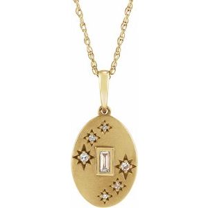 Ladies Natural Diamond Celestial Necklace (SI2-I1, GHI) — 14K Yellow Gold
