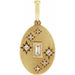 Ladies Natural Diamond Celestial Pendant — 14K Yellow Gold