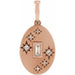 Ladies Natural Diamond Celestial Pendant — 14K Rose Gold