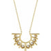 Ladies Natural Diamond Fan Necklace (I1, G-H) — 14K Yellow Gold
