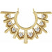 Ladies Natural Diamond Fan Necklace Center (I1, G-H) — 14K Yellow Gold