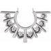 Ladies Natural Diamond Fan Necklace Center (I1, G-H) — Sterling Silver