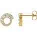 Ladies Natural Diamond Graduated Circle Earrings — 14K Yellow Gold