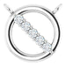 Ladies Natural Diamond Circle Necklace Center (I1, G-H) — Platinum