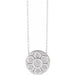 Ladies Natural Diamond Mantra Necklace (I1, G-H) — Sterling Silver