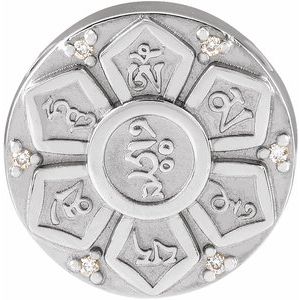Ladies Natural Diamond Mantra Pendant (Si2-Si3, G-H) — Platinum
