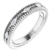 Ladies Natural Diamond Beaded Band Size 4 (Si2-Si3, Ghi) — 14K White Gold