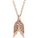 Ladies Natural Diamond Angel Wings Necklace (I1, G-H) — 14K Rose Gold