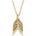 Ladies Natural Diamond Angel Wings Necklace (I1, G-H) — 14K Yellow Gold